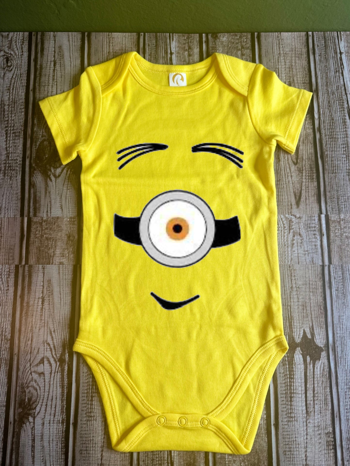 Minion status baby onsie shower gift decorations